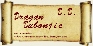 Dragan Dubonjić vizit kartica